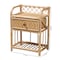 Baxton Studio Kobie Modern Bohemian Natural Brown Rattan 1-Drawer Nightstand 226-13120-ZORO - alternate 5